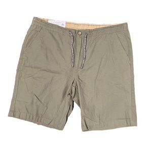 Havana Jim Mens Shorts Size 36 Olive Zip and Draw string 100% Cotton Comfort